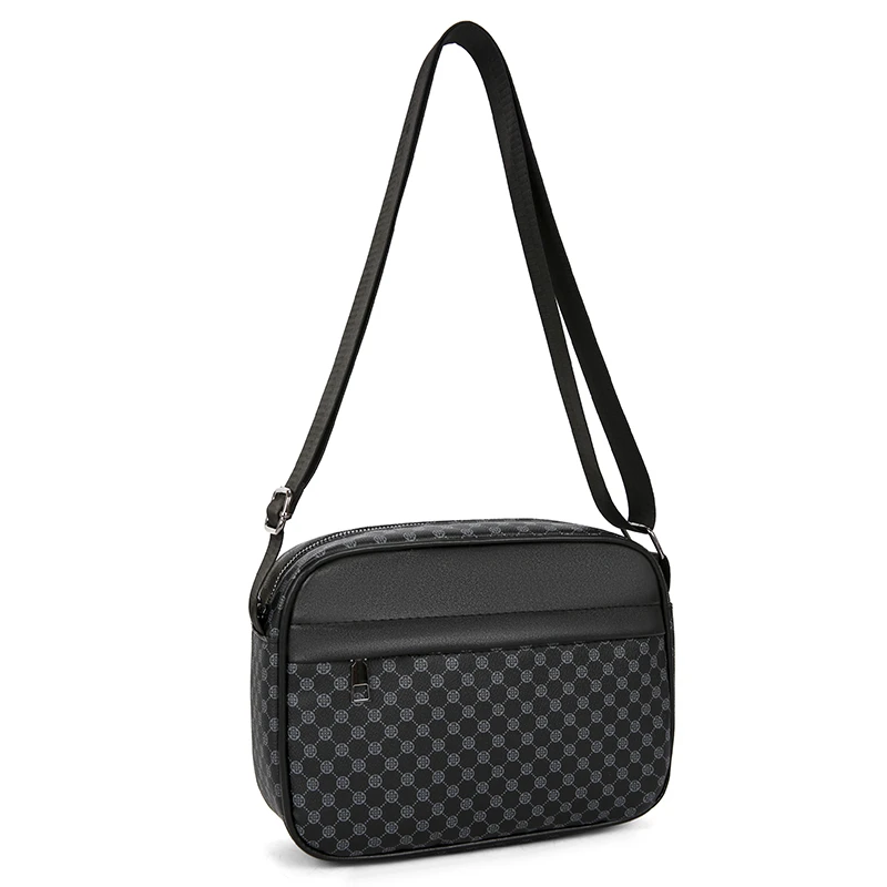 موضة الطباعة حقيبة كتف رجالية بولي Leather جلد رجل رسول حقيبة كروسبودي خمر نمط الرجال حقيبة يد حقيبة كتف بولسا حقيبة ظهر