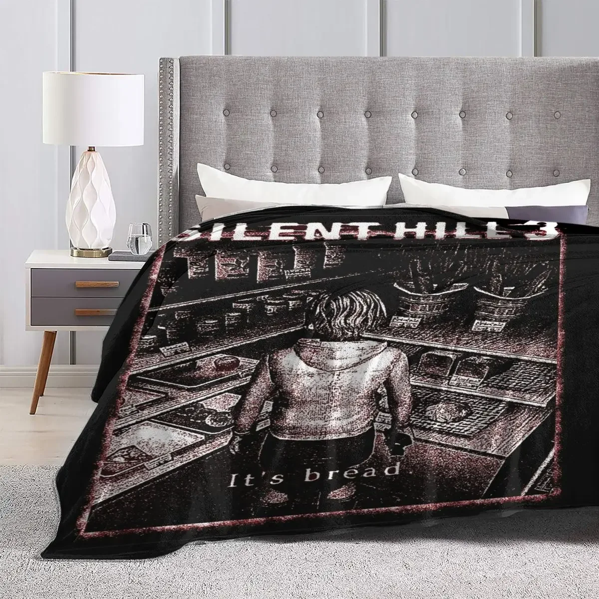 It's Bread Silent Hill 3 Throw Blanket Flannel Home Heather Throw Blankets Cozy Super Soft for Couch Bedspread view 6