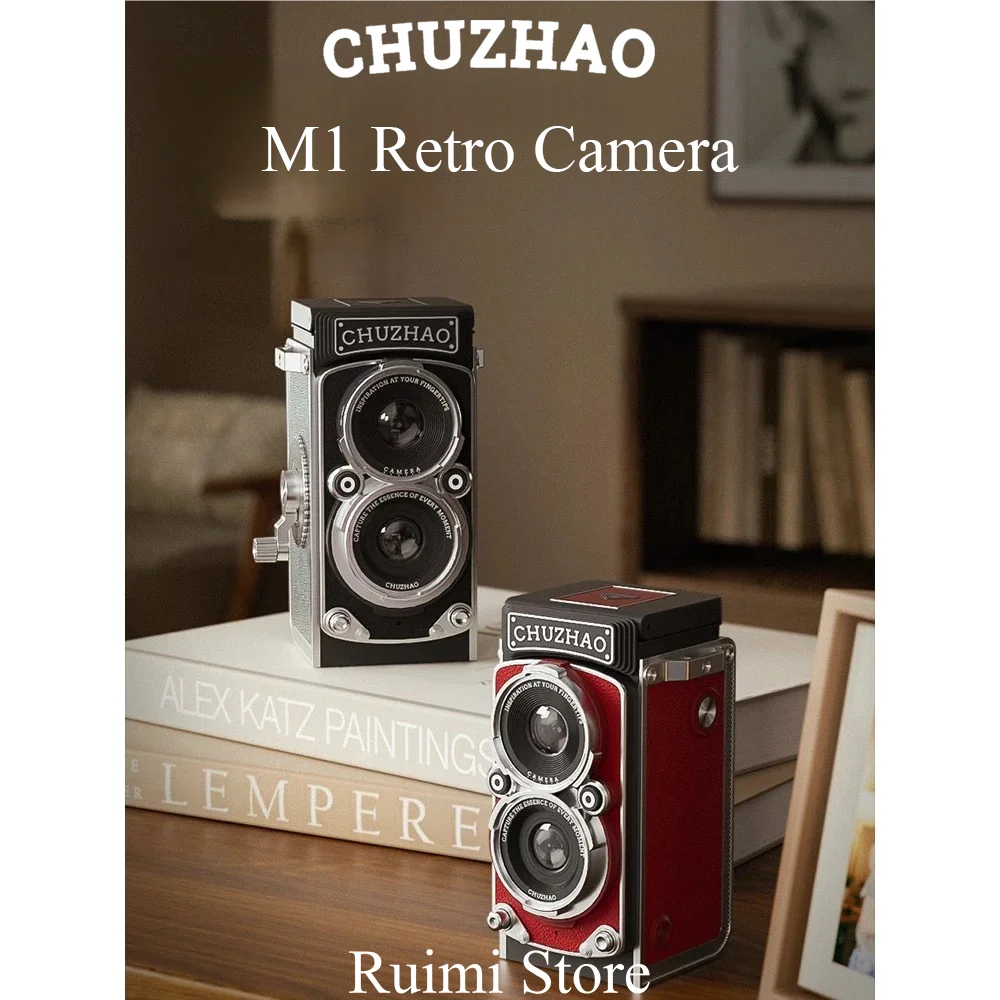 CHUZHAO M1 レトロ CCD デュアルリフレックスデジタルカメラ 高画質ミニカメラ ポータブルカメラ マニュアルジョイスティック付き 1080p動画