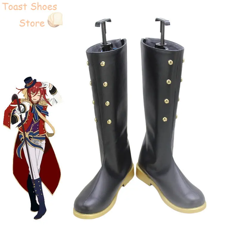 Spiel Ensemble Sterne Sakasaki Natsume Cosplay Schuhe Pu Lederschuhe Halloween Karneval Stiefel Cosplay Prop Kostüm Requisite