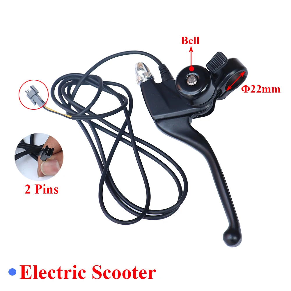 Bicycle Brake Lever Electric Scooter Handlebar Brake Level Aluminum Alloy Bicycle Brake Handle with Bell