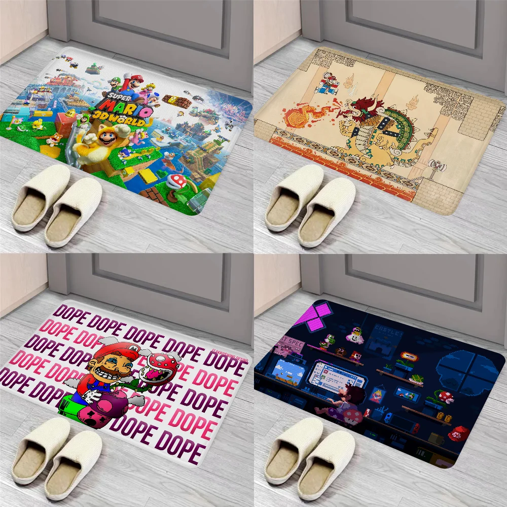 M-MarioES Game Floor Mat Long Rugs Nordic Style Home Doormat Bathroom-Toilet Mats Bedroom Modern Home Decor