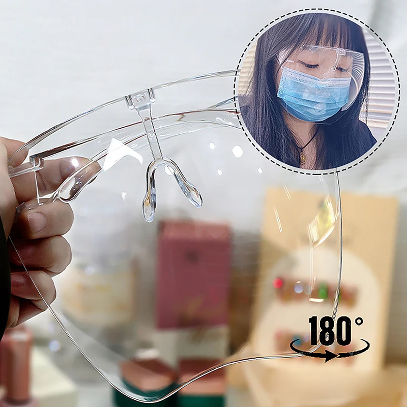 1 Pcs Full Face High-Definition Transparent Anti Fog Anti Splash Protective Mask High Transparency Goggles Nail Art Tool