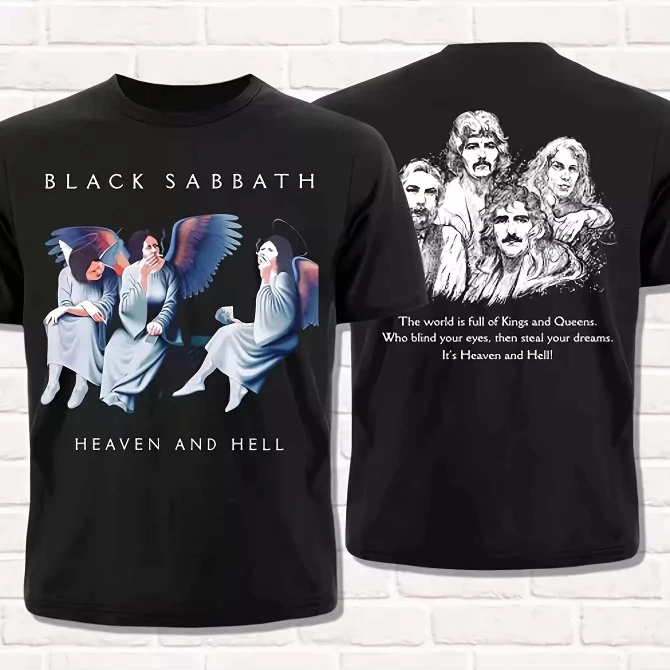 2026 New Black Sabbath Heaven and Hell Tour Graphic T‑Shirt Men Retro Rock Band Short Sleeve Luxury Streetwear Unisex Tee