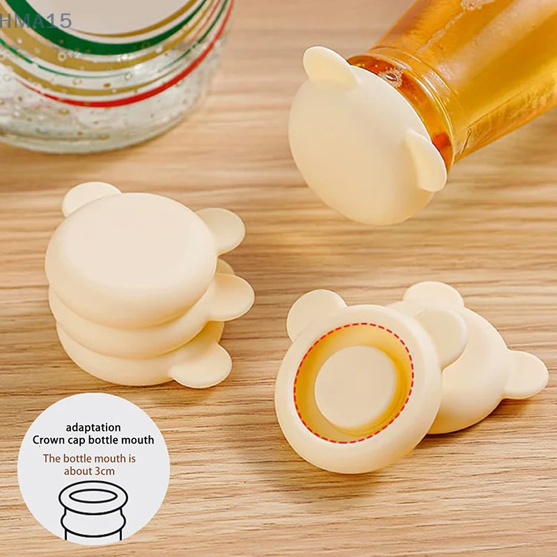 

5Pcs Wine Stoppers Reusable Silicone Wine Corks Beverages Beer Champagne Sealed Bottle Cap Keep Wine Fresh Seasoning Bottle Cap