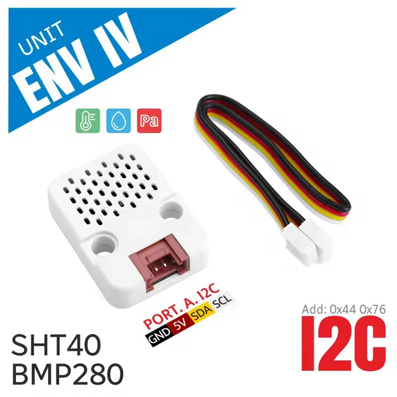 FULL-ENV IV Sensor Unit With Temperature Humidity Air Pressure Sensor SHT40+BMP280 Environmental Temperature Humidity Sensor