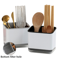 Double Layer Detachable Chopsticks Cage Multifunctional Spoon Fork Storage Holder Cutlery Organizer Kitchen Accessories