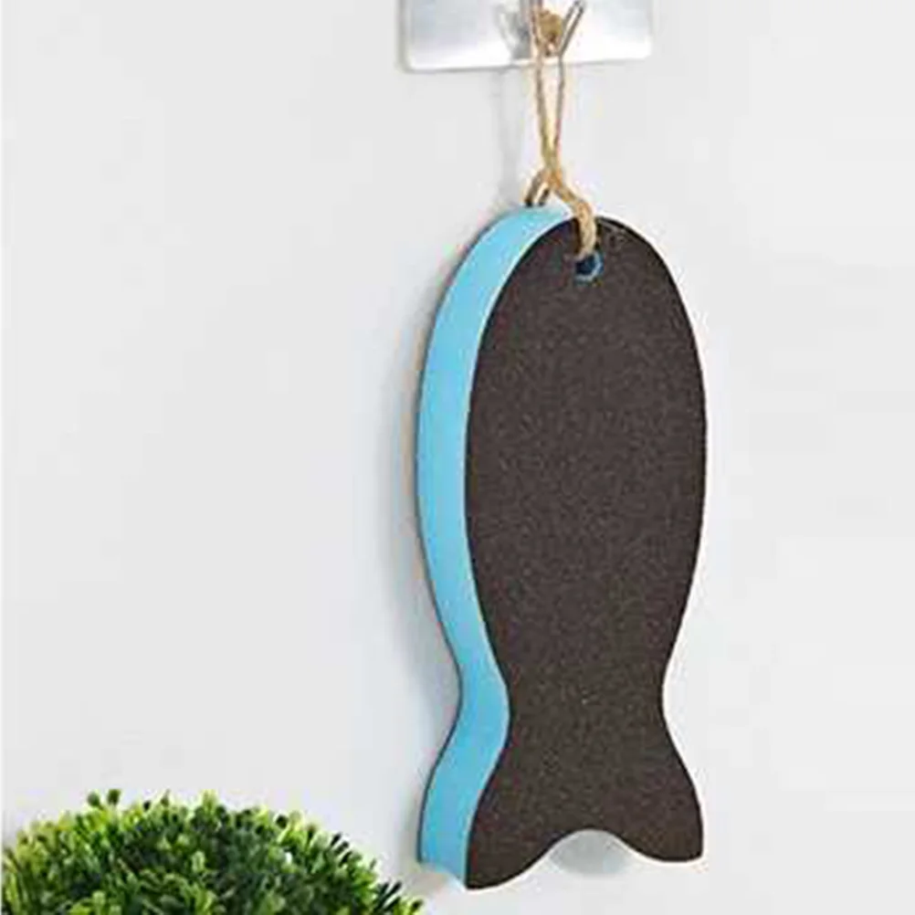 

1pc Fish Shape Alumina Emery Sponge Scrubber Durable Kitchen Cleaning Tool For Tableware Furniture (Coffee)