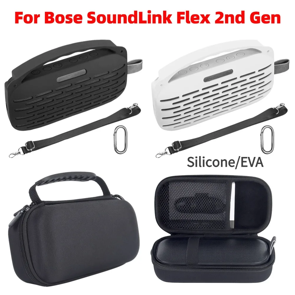 Étui en Silicone/EVA avec poignée, pochette de protection de voyage pour haut-parleurs Bose SoundLink Flex 2e génération, sacs de rangement Étui en Silicone/EVA avec poignée, pochette de protection de voyage pour haut-parleurs Bose SoundLink Flex 2e génération, sacs de rangement