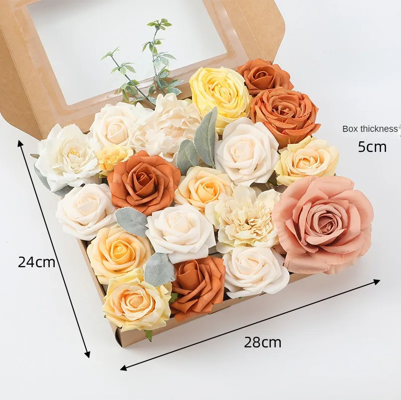 

1pcs, Boxed Bubble Rose Pe with Pole Wedding Wedding Decoration Fake Flower Valentine's Day Gift Home Flower Arrangement