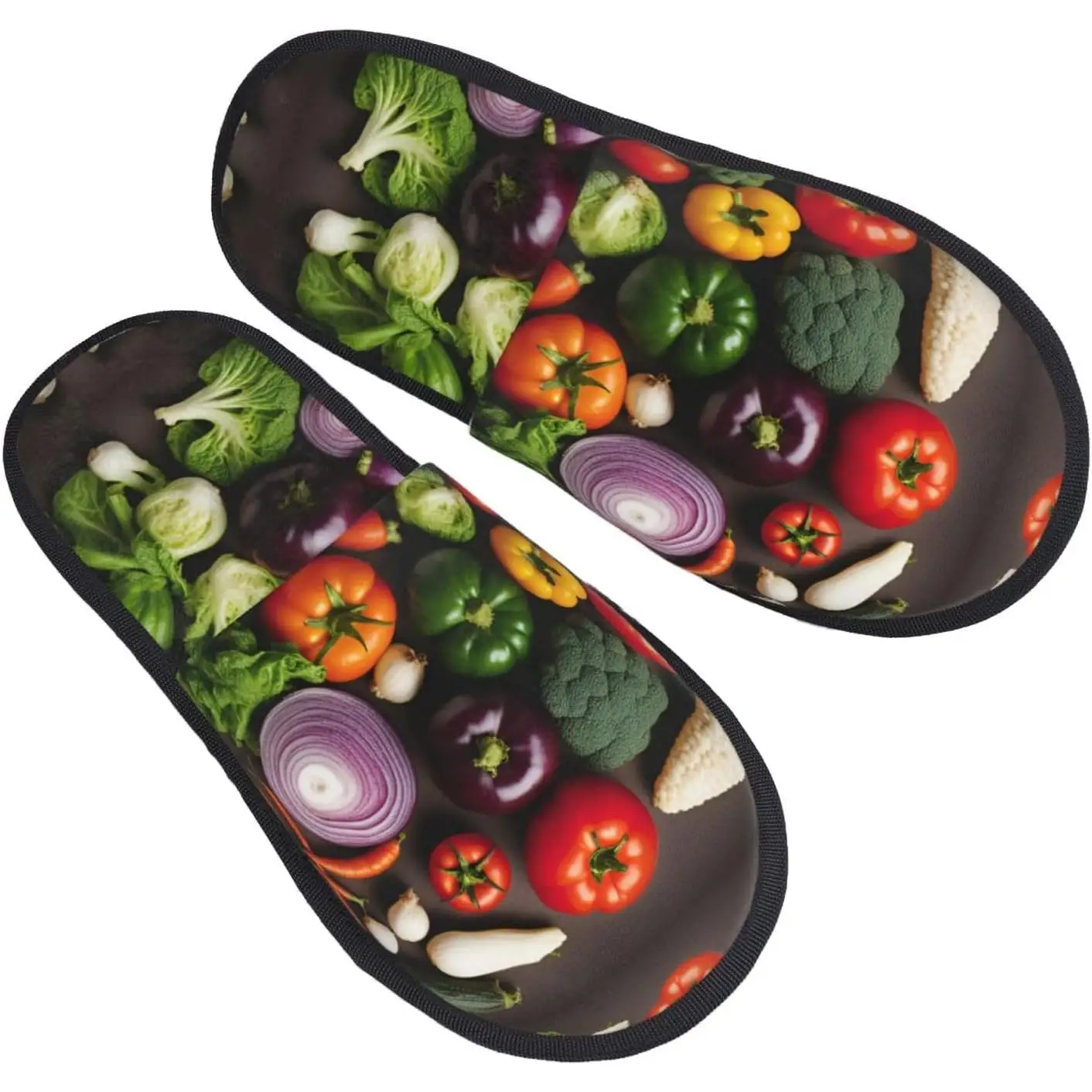 

Различные овощные принты, осенне-зимние нечеткие тапочки, удобная домашняя обувь, портативная обувь для путешествий в отеле, подарки для женщин и мужчин