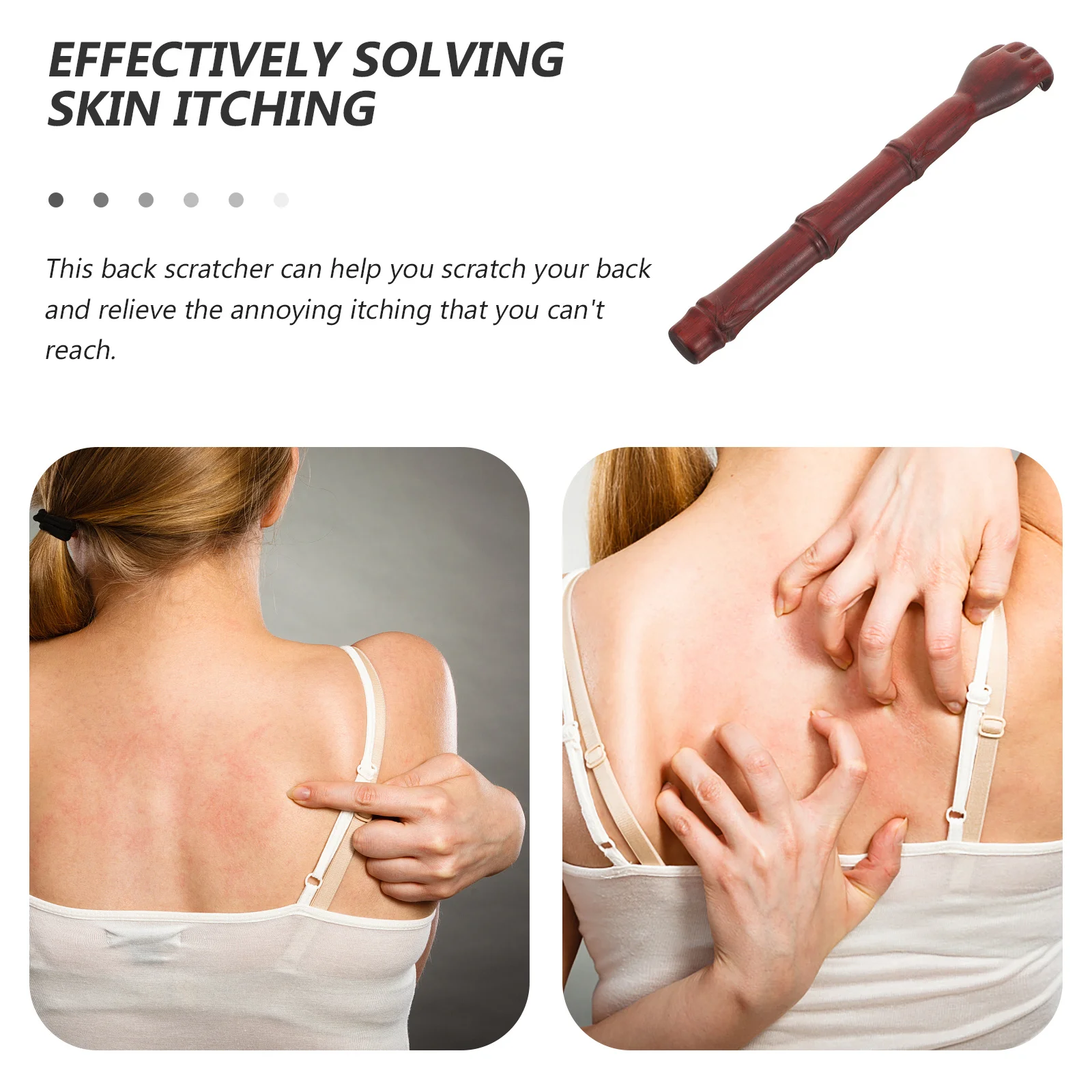 أداة خدش الظهر الخشبية ذات المقبض الطويل لتخفيف الحكة، جهاز تدليك الجسم المحمول للبالغين، أداة خدش للاستخدام المنزلي #2