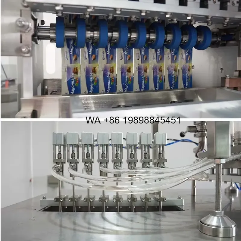 Wmwmnu for High Accuracy Automatic 4 Side Seal Sachet Tomato Paste Packaging 8 Lane Hot Sauce Filling Chili Sauce