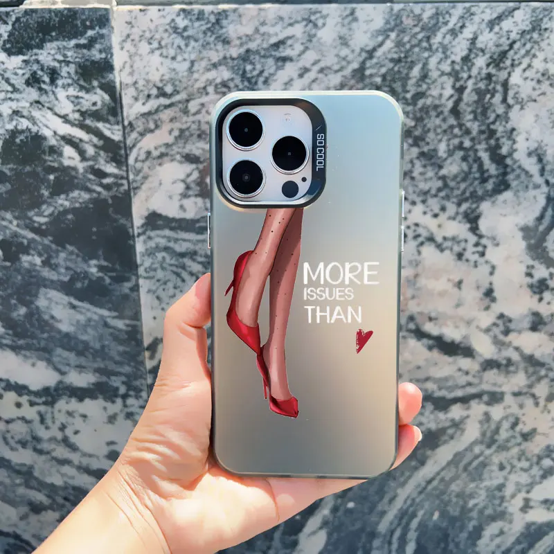 Girl Boss Weibliche Kaffee Handyhülle für iPhone 15 14 Plus Pro Max 17 16 13 Mini 12 11 Pro Max Muster stoßfeste Laserabdeckungen – Detail 5