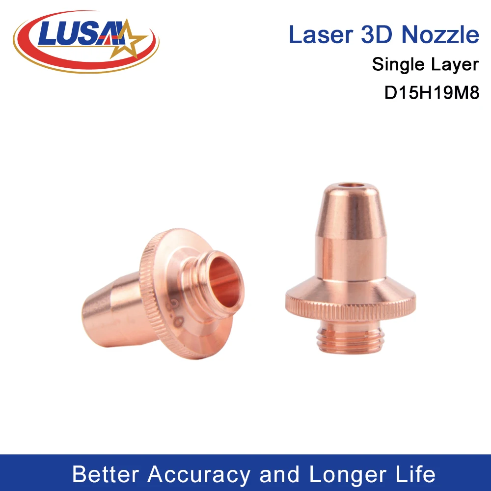 LUSAI 10Pcs/Lot HSG QUICK OSPRI Laser Head Nozzles D15H19M8 Caliber 1.0-3.0 Laser Nozzle For Ospri LC80MC LC150MC Head