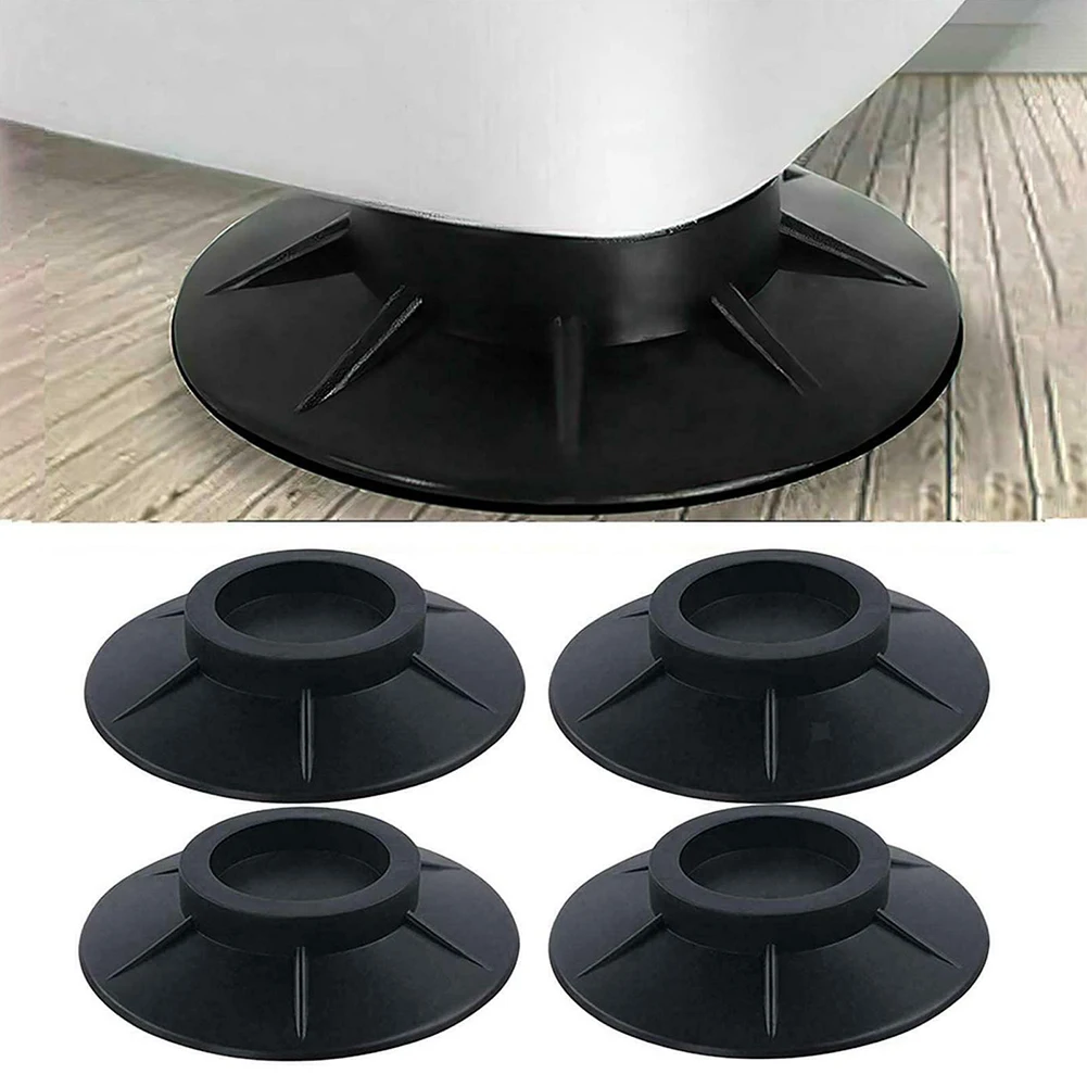 4pcs Rubber Non-Slip Pad Feet Pads Set Slipstop Silent Skid Raiser Mat For Washing Machine Support Dampers Stand