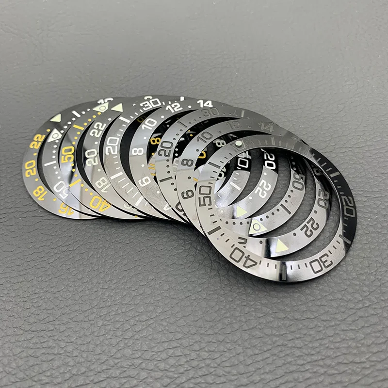 Mod 41mm Ceramic Bezel Insert Ring Samurai Bezel Ring Fits King SRPF Samurai Series Watch Case Ring Spare Parts for Men Watches