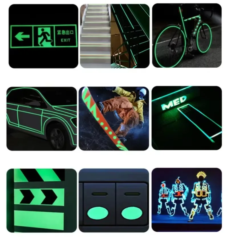 Luminous Tape 3/5/10M Self-adhesive Tape Night Vision Glow In Dark Safety Warning Security Stage Home Decoration Tapes