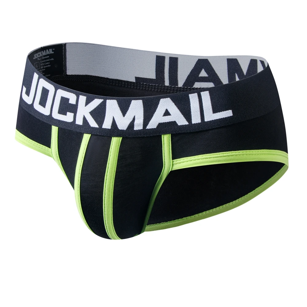 JOCKMAIL-ropa interior Sexy gay para hombre, calzoncillos de algodón convexos en U, suspensorio, cuecas