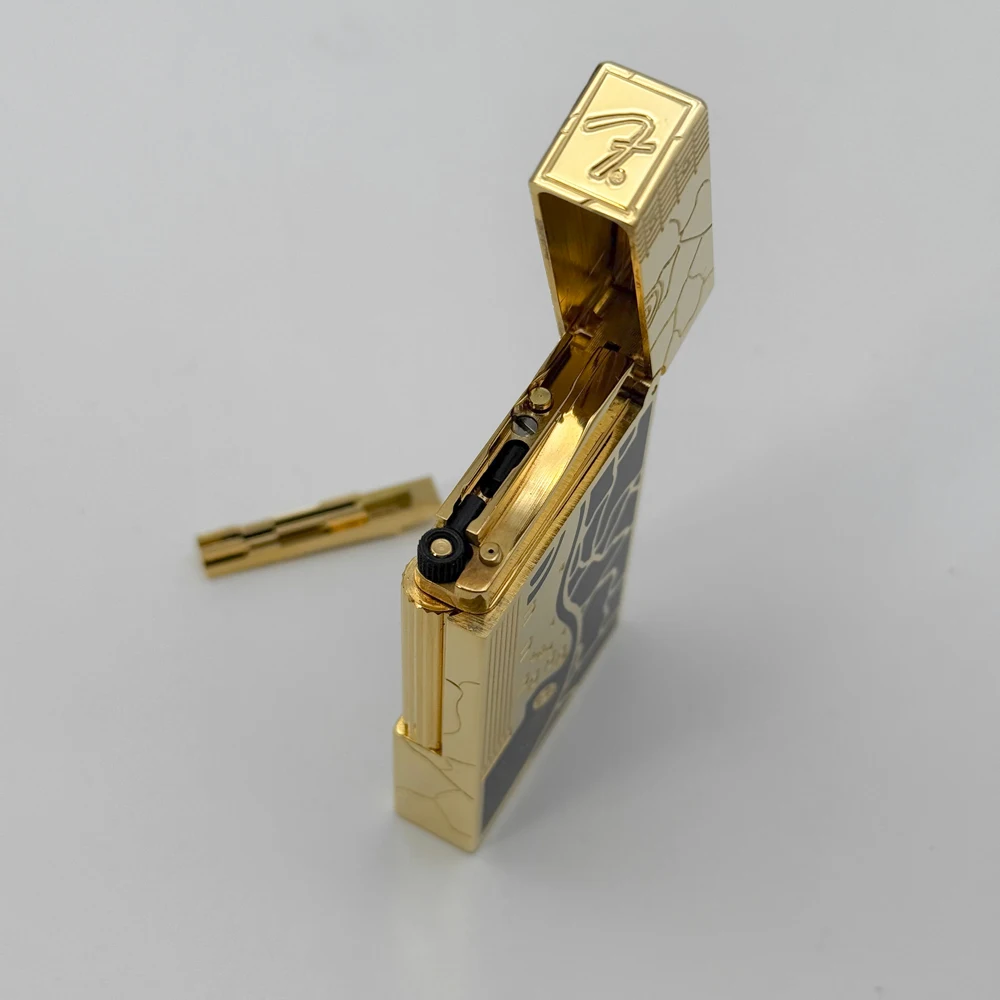 ولاعات السجائر للمدخن لينة لهب 100% النحاس مشرق الصوت ولاعة السيجار التبغ التدخين ملحق طبعة محدودة رجل هدية