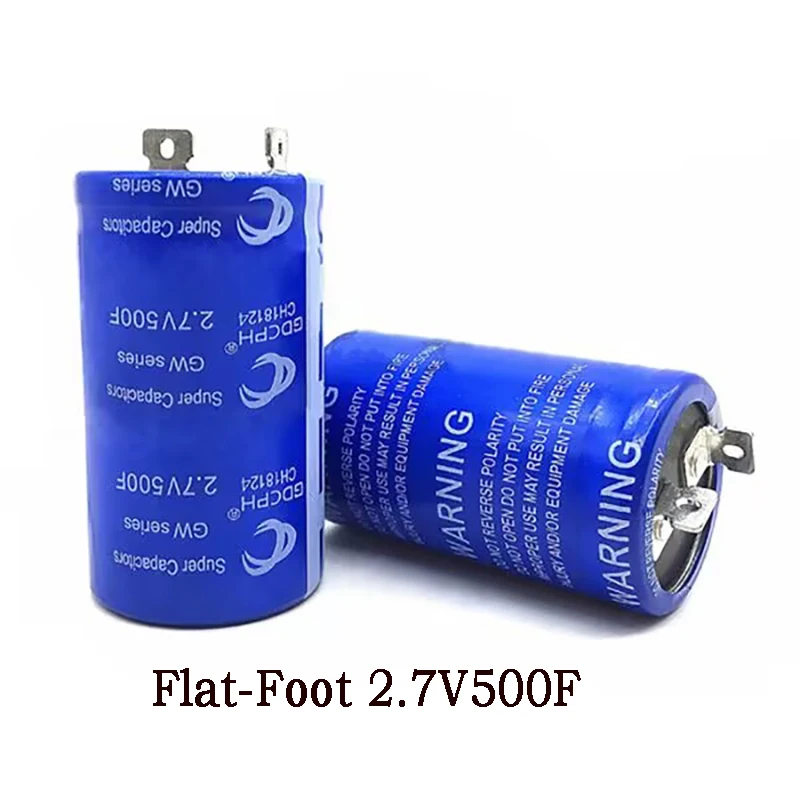 2PCS GDCPH 2.7V500F Capacitor Large Capacity Can Be Used To 16V83F Automotive Rectifier Module Flat-Foot Farad Capacitor