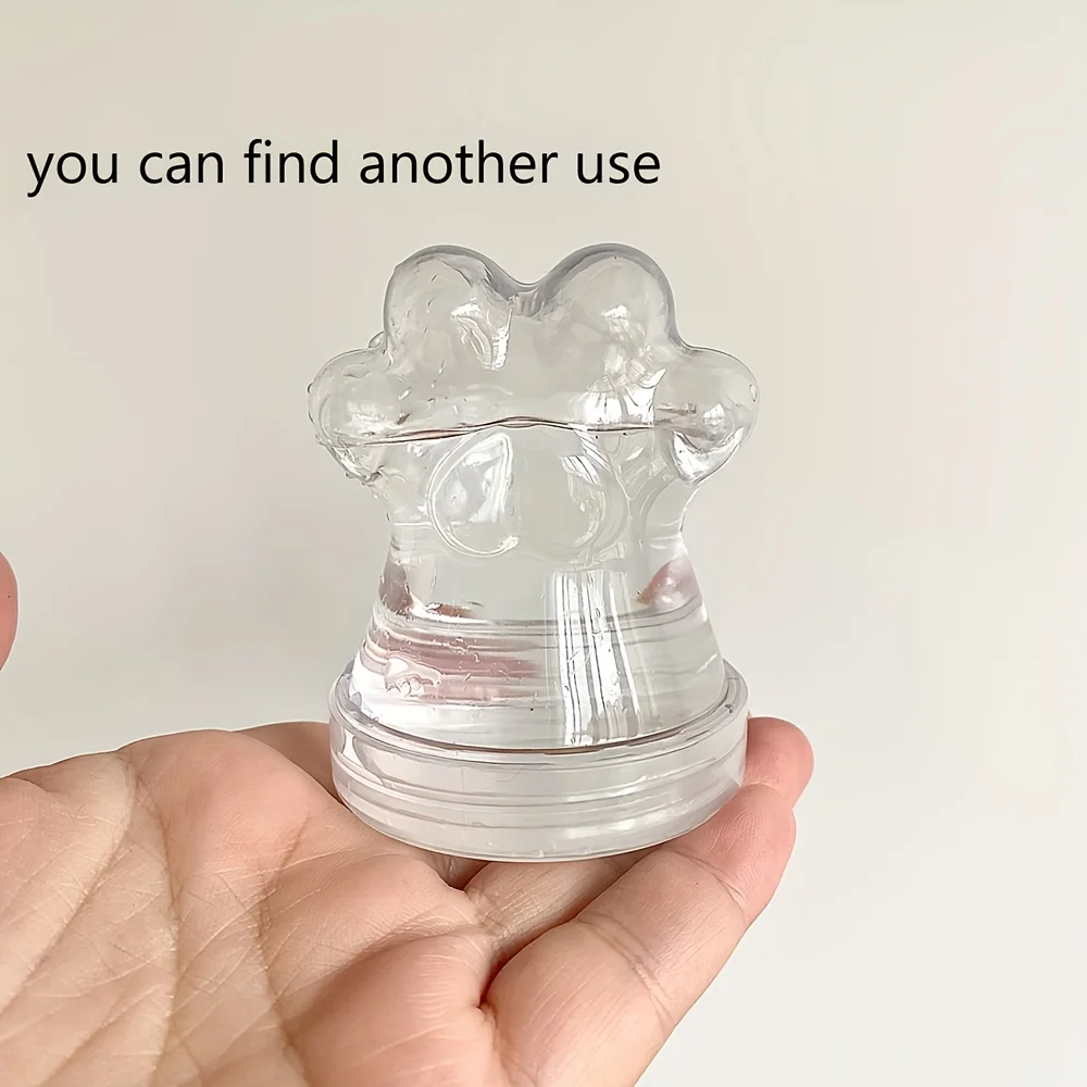 2/3PCS Cute Paw Pet Hair Memorial Jar, Transparent Pet Fur Keepsake Container for Cats & Dogs, Stationery Holder