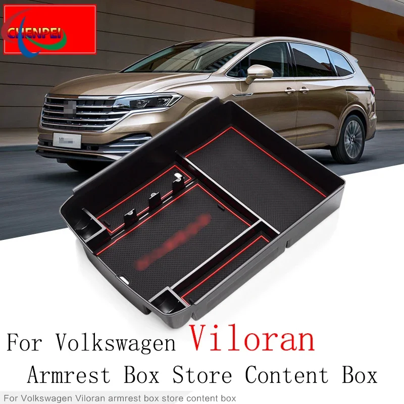 Car Armrest Box Storage Center Console Organizer Container Holder Box For Volkswagen Viloran Central Car Accessories