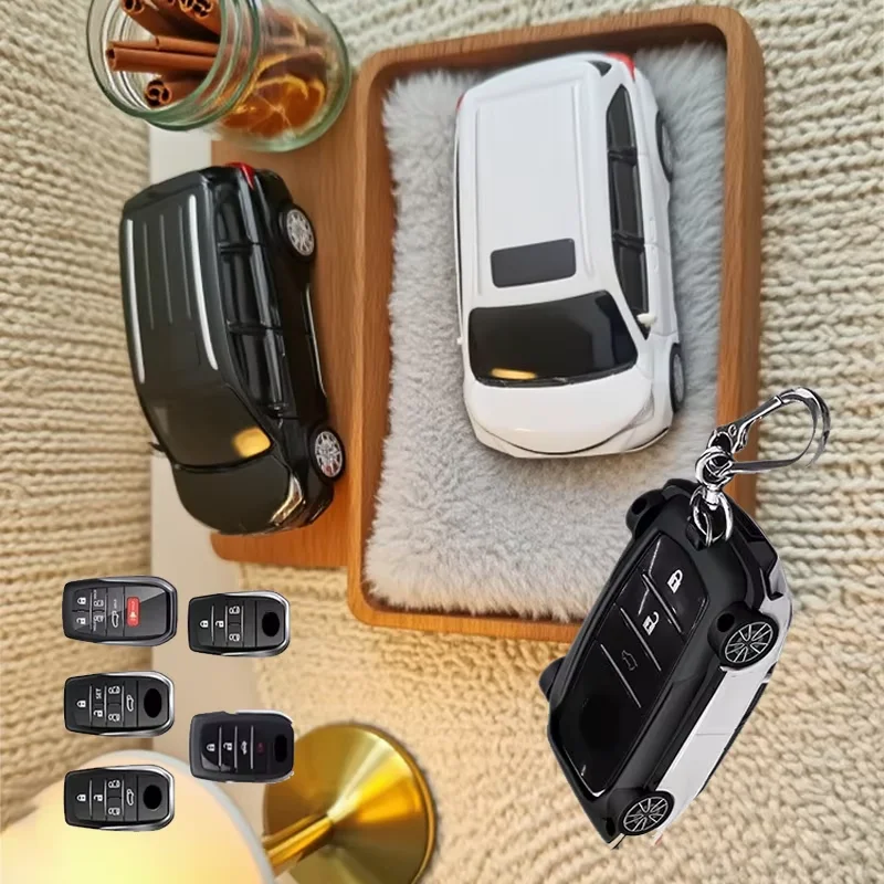 New Car Key Case for Toyota Sienna Hybrid Vehicles Alphard PREVIA Voxy 2 3 4 5 6 Remote Key Case Cover Fob Holder Accessories