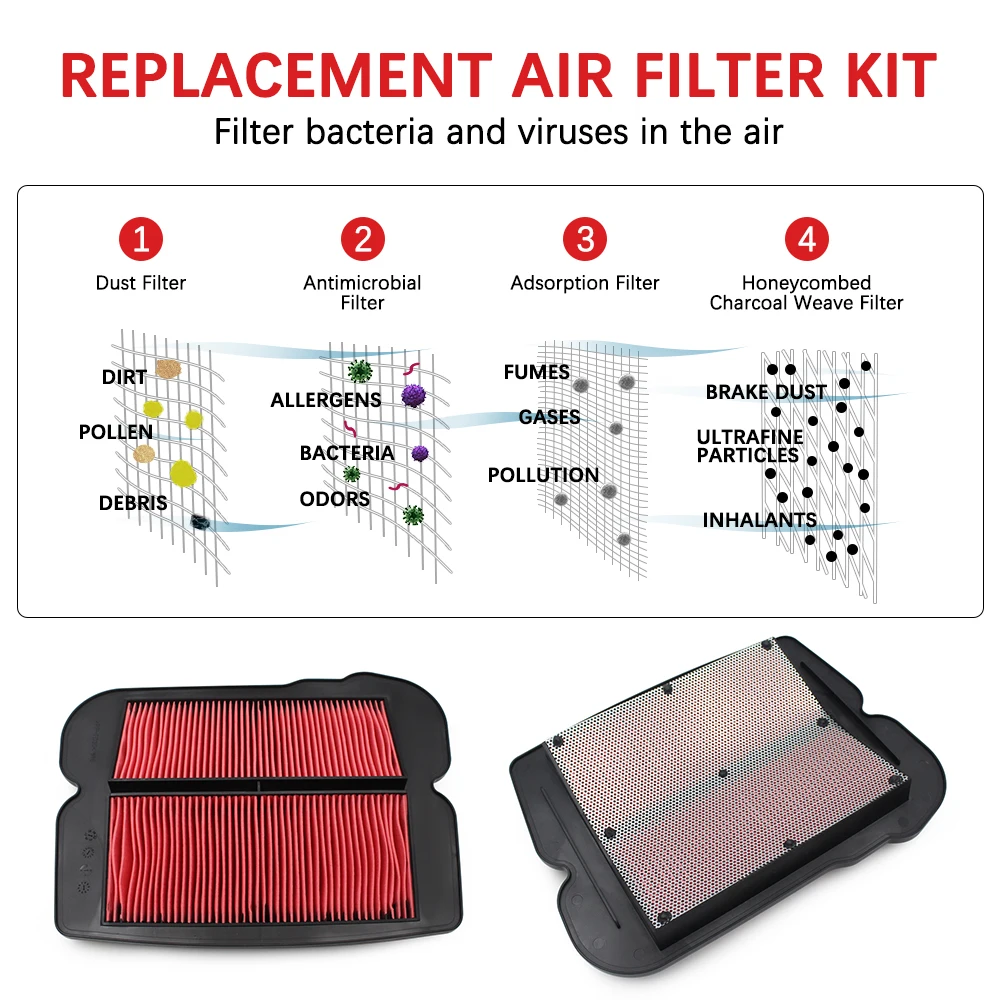 Motorcycle Replacement Engine Air Filter Cleaner Air Intake Filter Element For Honda GL1500 Gold Wing GL 1500 SE 1988-2000