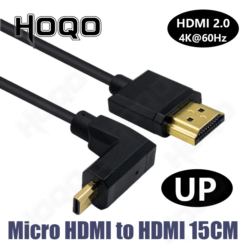 lewy prawy kąt krótki micro hdmi 4k 15cm 30cm hdmi micro hdmi w górę w dół 90 stopni