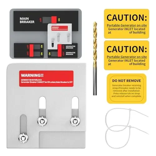 For Homeline Compatible Generator Interlock Kit with 138 Inch Spacing for 150 Amp and 200 Amp Panels Aluminum Material