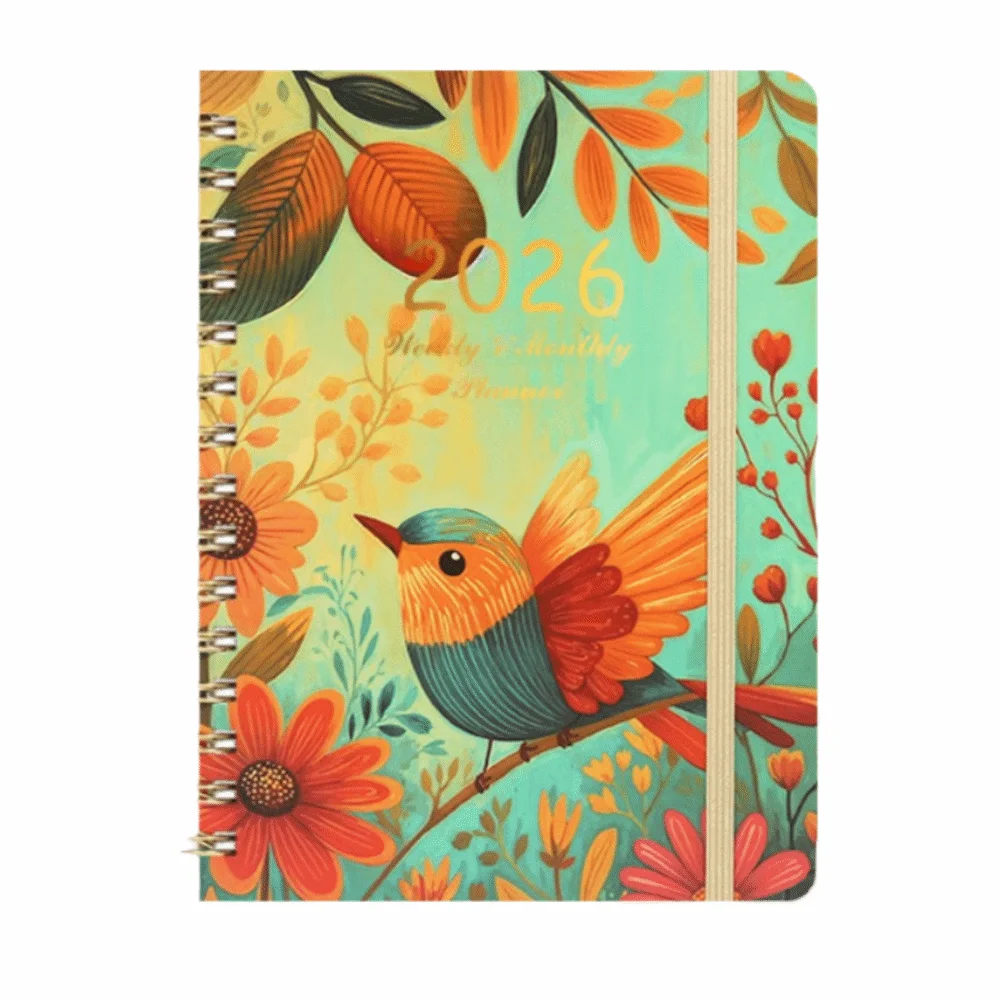 High Quality A5 2026 Planner Jan.2026 - Dec.2026 Weekly and Monthly Academic Planner Monthly Tabs Agenda Calendar 2026