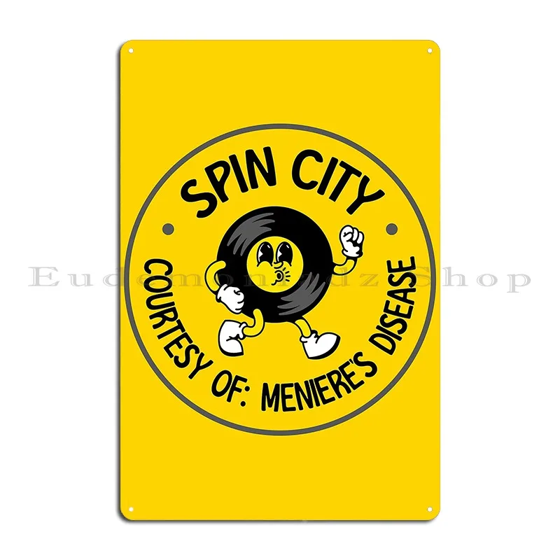 Spin City Meniere S Disease Awareness Ssfootball Metal Sign Plaques Garage Wall Cave Customize Create Wall Cave Tin Sign Poster