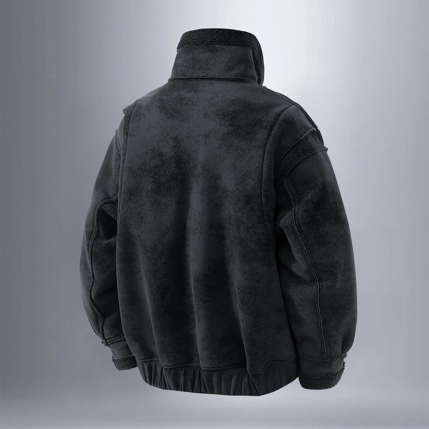 Men's Lambskin Inner Fleece Jacket American Retro Style Warm And Comfortable for Spring And Autumn 2025