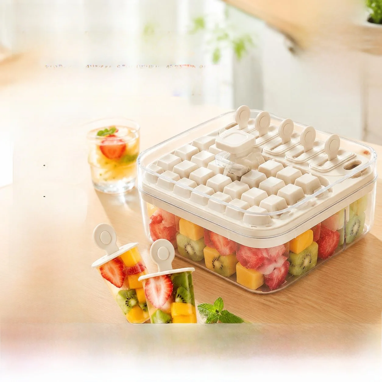 

Food Grade Ice Tray Kitchen Appliance Ice Cube Storage Box Refrigerator Compressed Ice Mold Ice Maker Tool