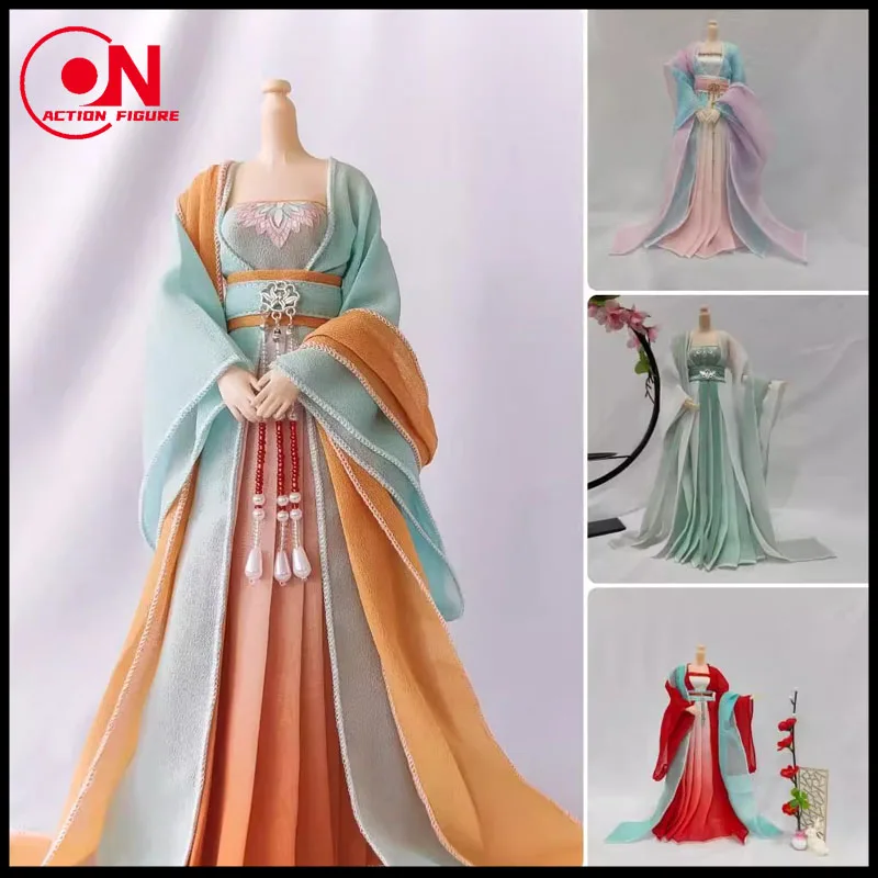 متوفر في المخزون مقاس 1/6 أنثى سلالة تانغ هانفو الملابس الصينية القديمة نموذج صالح 12 بوصة الجندي عمل الشكل دمى الجسم #1