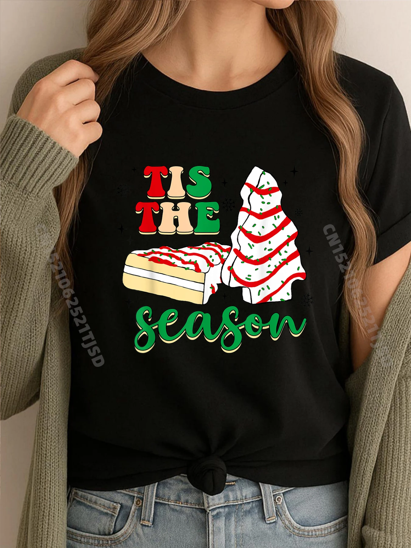 

Винтажные футболки Tis The Season Christmas Tree Cakes Debbie, новые топы и футболки с Новым годом