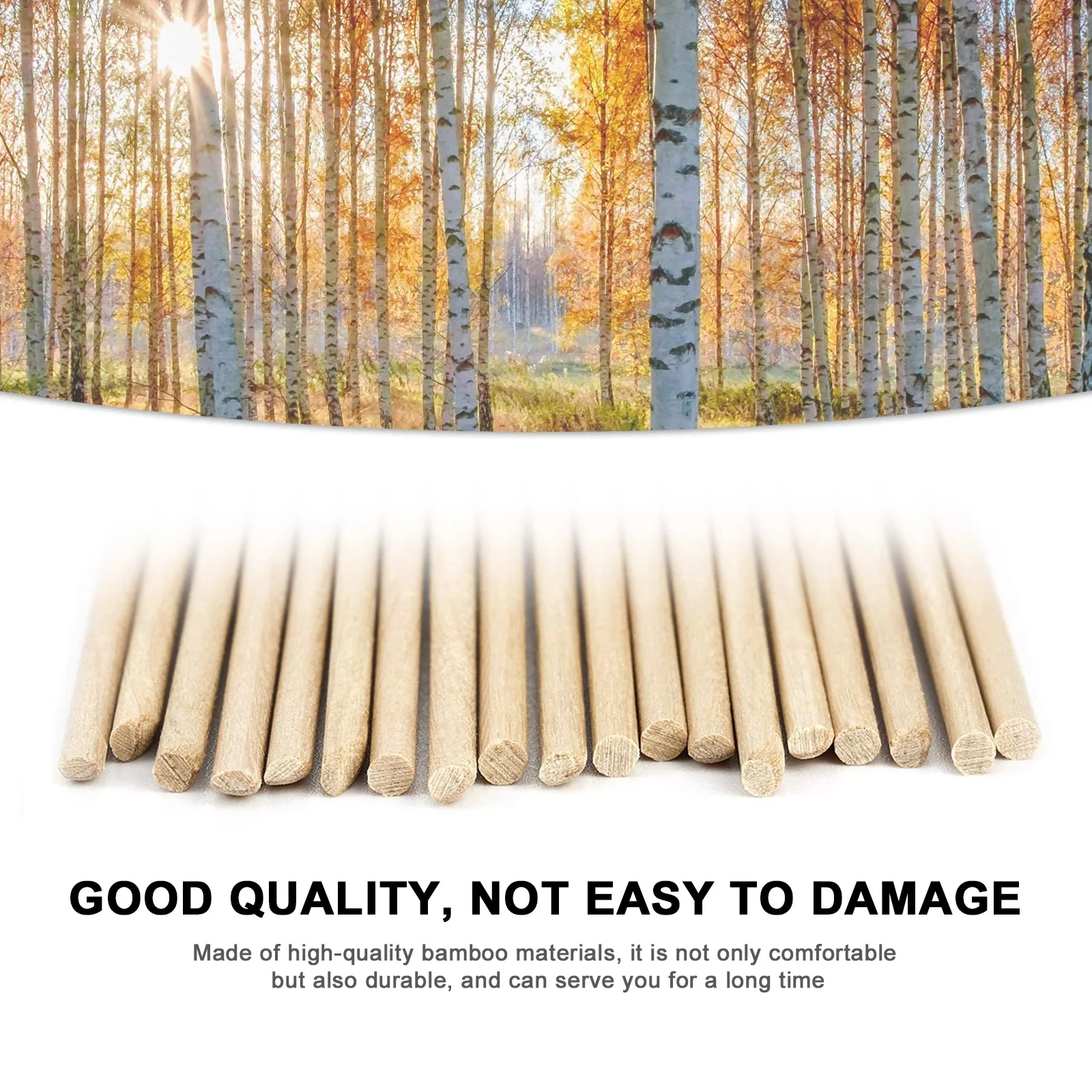 

1 Pair Bamboo Drumsticks Durable Non-Skid Design For Percussion Instrument Wooden Brush Jazz Sticks Accessory
