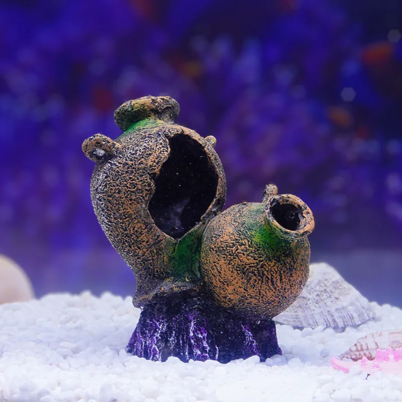 

Simulation Broken Jar Ornaments Fish Tank Landscape Aquarium Decor Fish and Shrimp Hiding Place Micro Landscape Fairy Garden