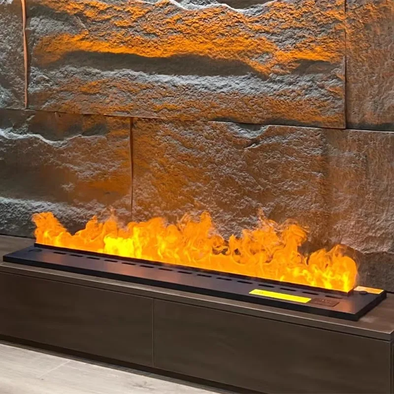 Customised 1000mm Remote Control Electric Fireplace with Colorful Atomizing Effect in English Operating Language