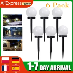 1-6PCS Solar Powered LED Bulb Lamp Energy Light Waterproof Outdoor Garden Light Street Solar Panel Ball Lights Lawn Yard Lamp