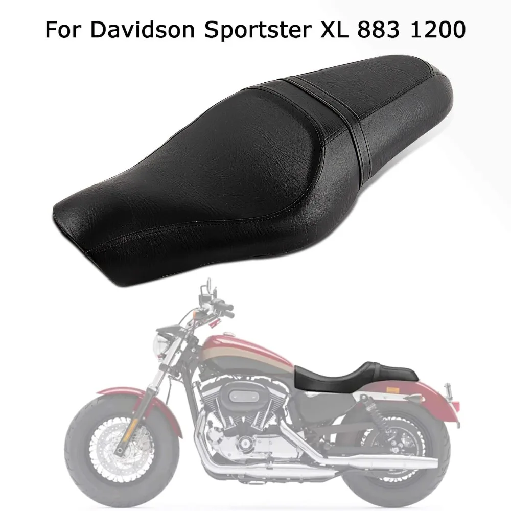Motorcycle Front Rear Seat Rider Passenger Leather Cushion For Davidson 48 2010-2016 72 2010-2016 Sportster 1200 883 Models