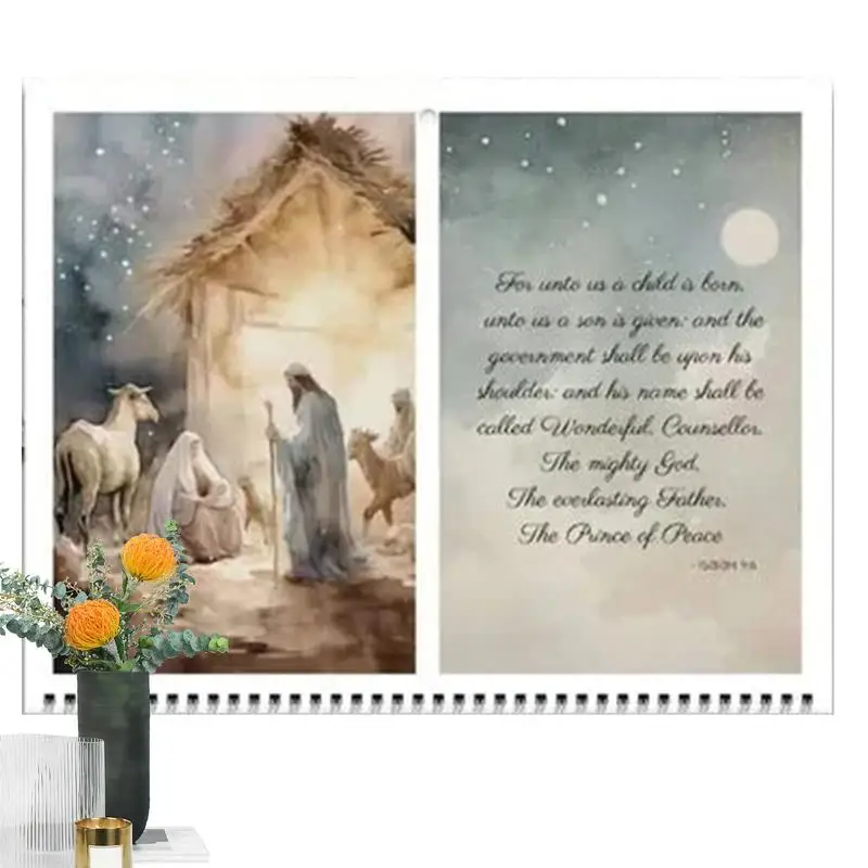 Jesus Wall Calendar 2024 Jesus Inspirational Wall Decor Calendar Jesus Poster Calendar 11.4 X 8.3 Inch Christian Faith Calendar