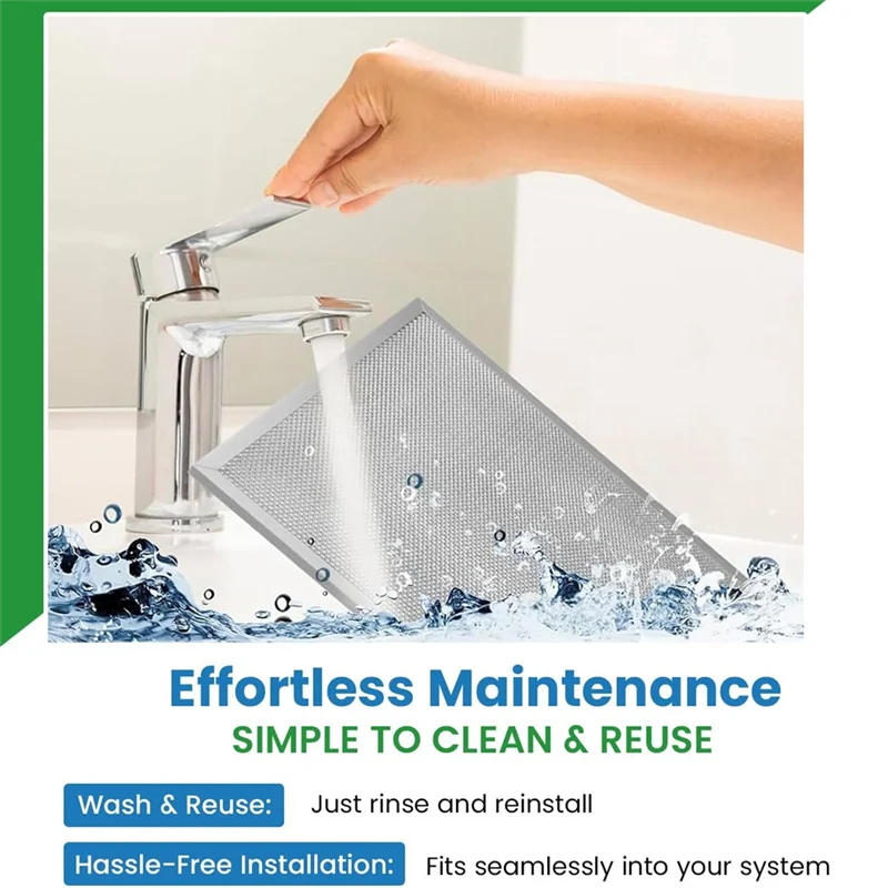 -SPOR 2Pcs Range Hood Filter,Replacement Aluminum Filters Compatible With For Broan 97017415 S97017415