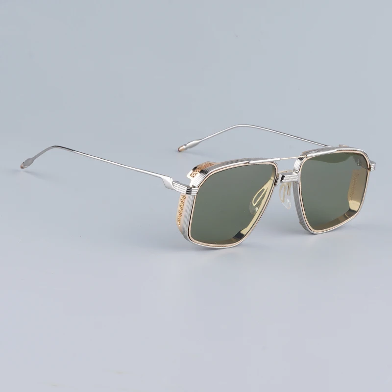 JMM JAGGER 10 aniversario gafas de sol de aleación Uv400 gradiente de alta calidad doble puente cuadrado gafas de diseñador con estuche