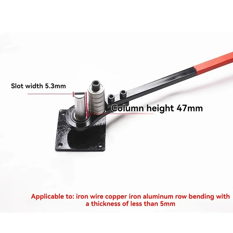 New Wire Round Steel Bending Manual Labor-saving Bending Machine, Wire Flat Iron Copper Aluminum Bar Right Angle Bending Tool