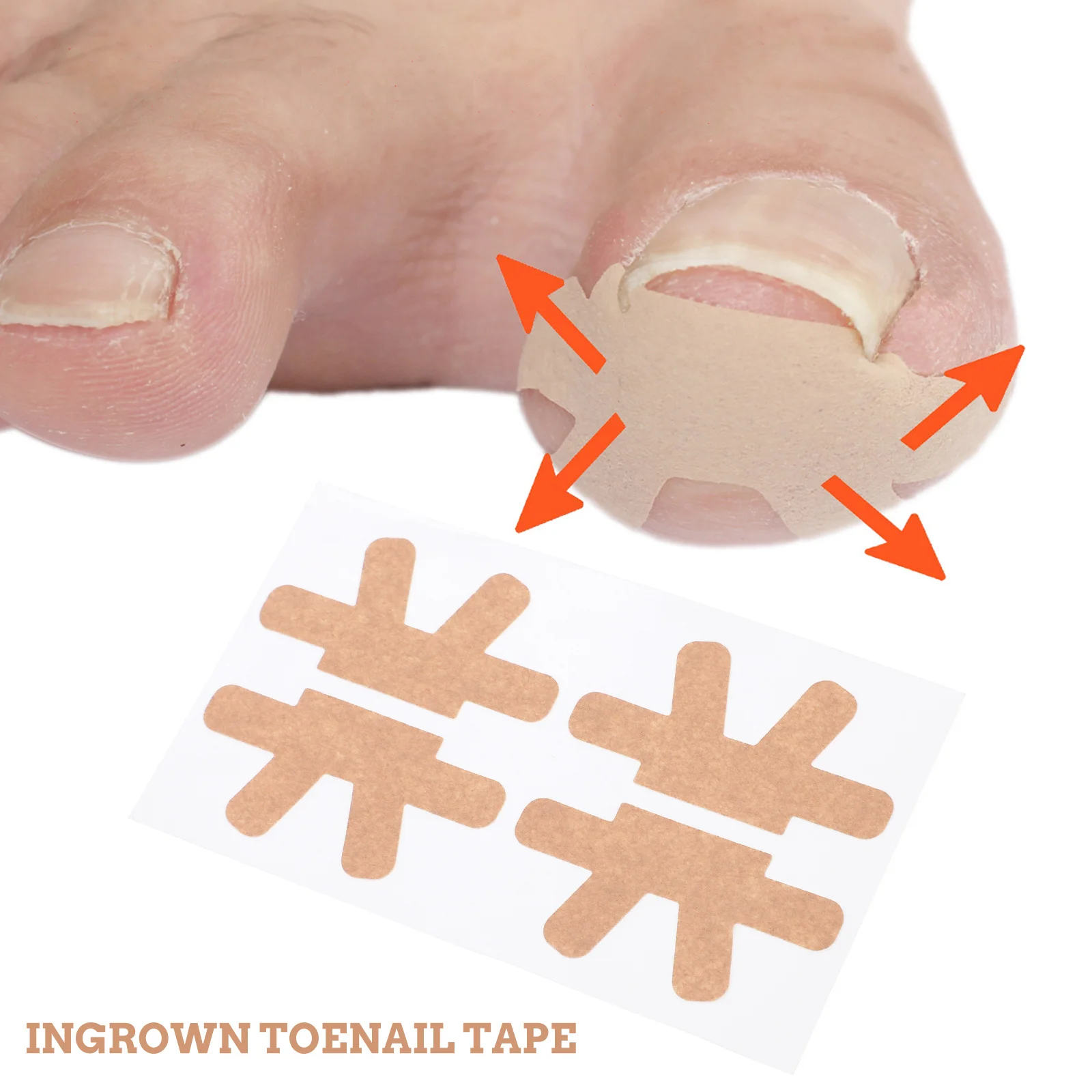 

12pcs Correction Patch Brown Ingrown Toenail Relief Pedicure Tool Curved Toenail Corrector Sticker Nail Care Strip