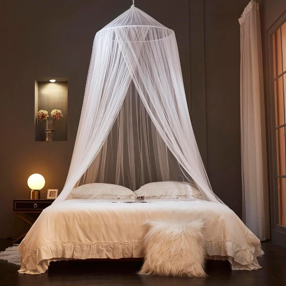 Foldable Dome Hanging Mosquito Net for Easy Storage Portable Princes Bed Canopy No Need To Assemble Ceiling Bedroom Mosquito Net