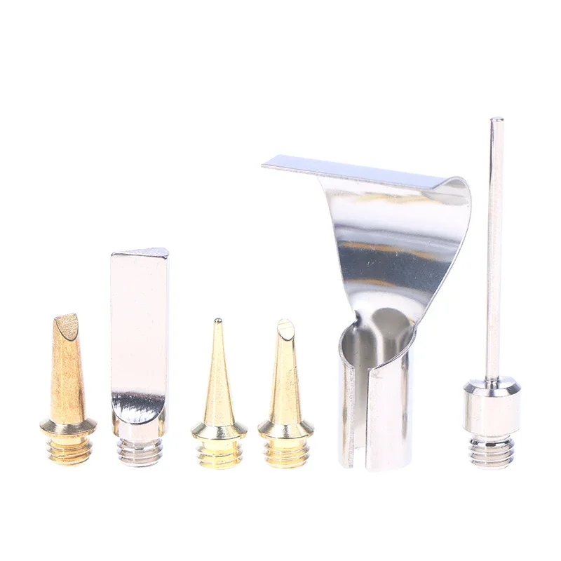 5/6 Buah Kit Nosel Ujung Tembaga Pengganti untuk Hs-1115K / Mt-100 Alat Las Tanpa Kabel Besi Solder Gas Butana Api Berbuih