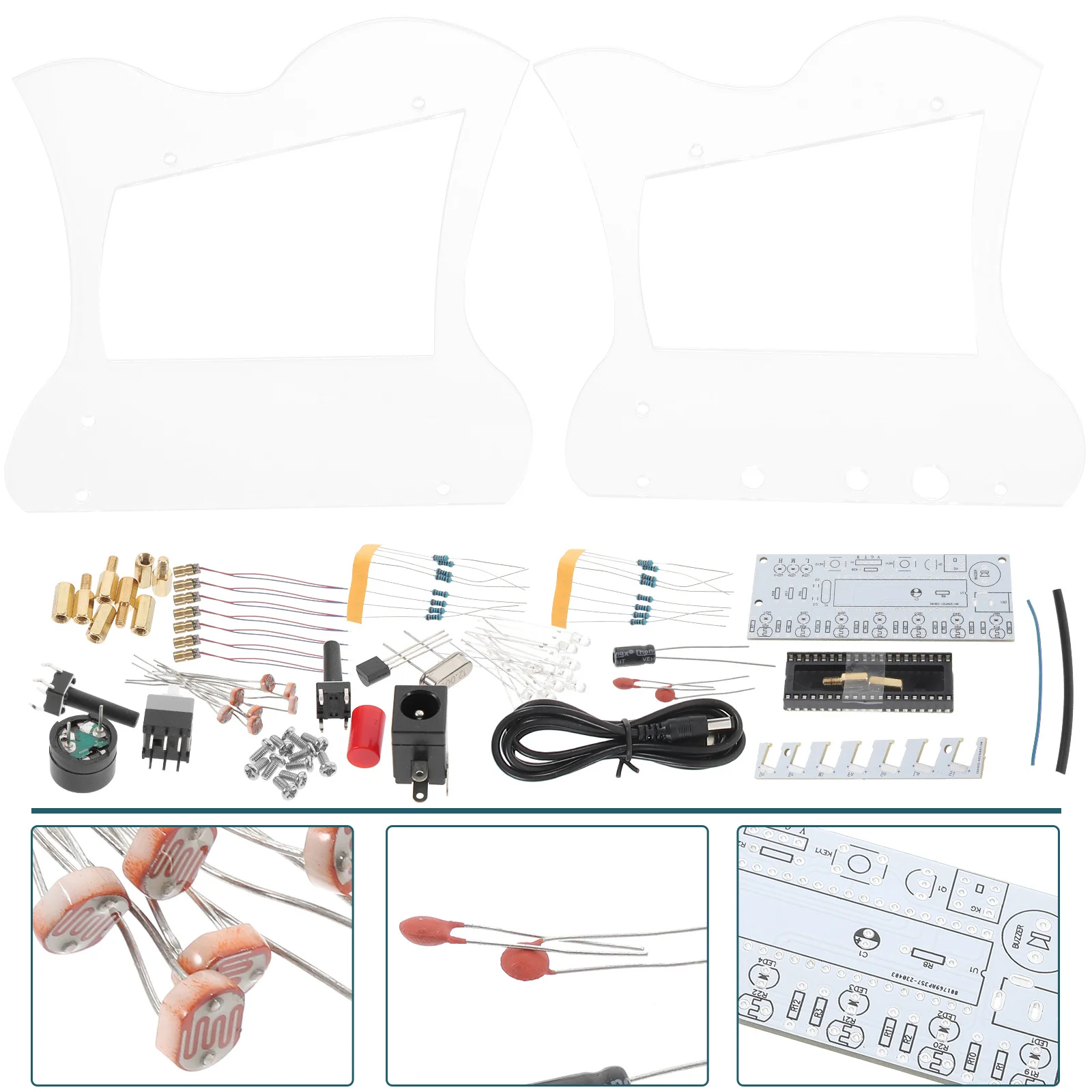 

Electronic DIY Soldering Kit 1Set Practical Texture Transparent Shell Meet Creative Needs Beginners Professionals